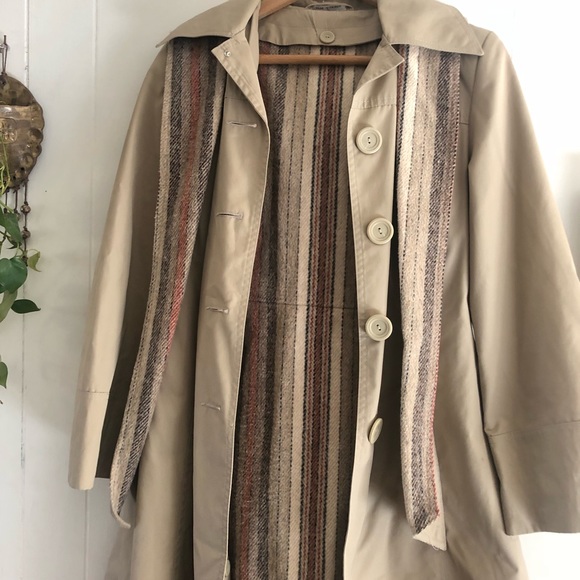 Vintage Jackets & Blazers - Vintage Wool Lined Trench Coat